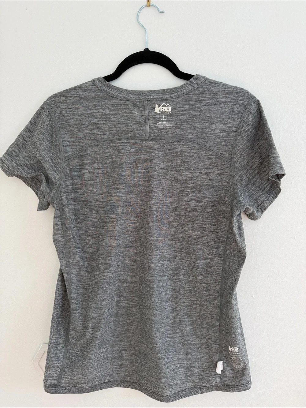 REI Heather Gray Short-Sleeve Crew Tee Size Large